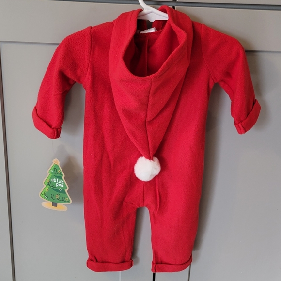 Santa baby one piece with hooded Santa hat - Picture 3 of 4